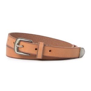 NWT Frye 100% Solid Leather Tan Skinny Belt